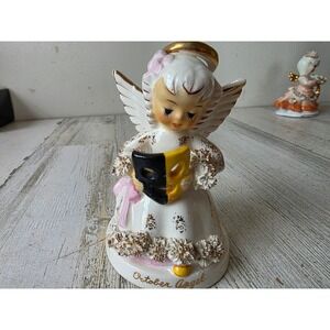 Vintage napco October Angel cherub s410 figurine statue spaghetti mask fall